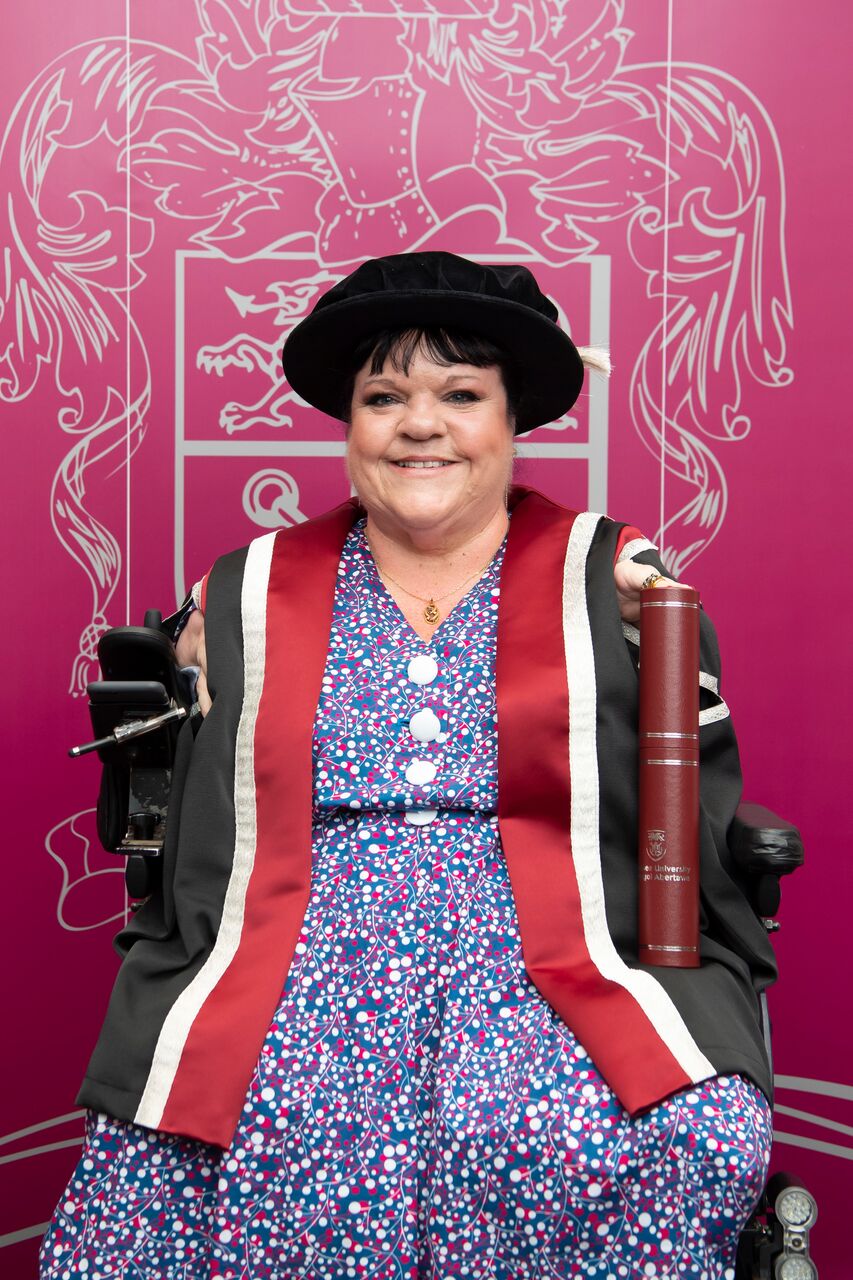 Rosaleen received an Honorary Doctorate Degree from Swansea University